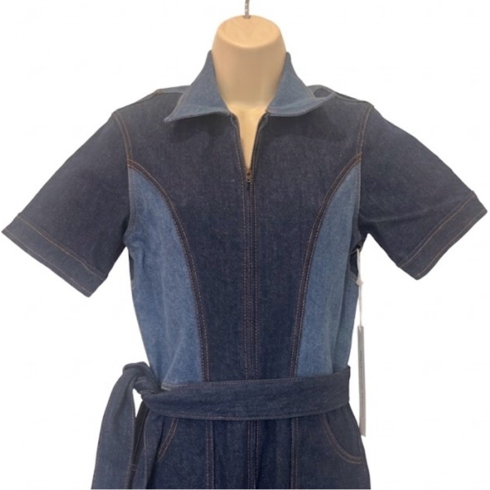 NEW Rare Stoned Immaculate Blue Jean Baby Denim Jumpsuit 70s Flared-Small/4-NWT - Picture 5 of 16